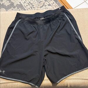 Under Armour Men's Black and Gray Athletic Shorts